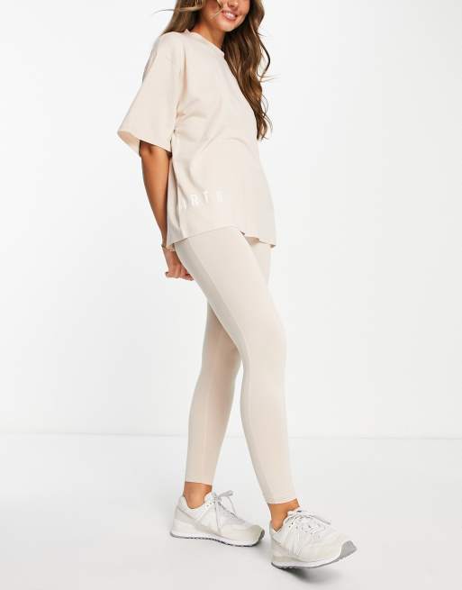 Il Sarto oversized lounge t shirt and legging set in oatmeal