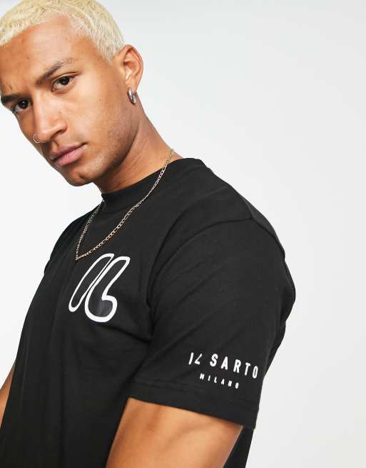Il Sarto oversized t-shirt in black (part of a set)