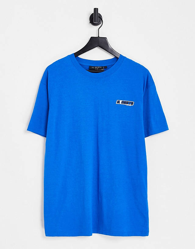 Il Sarto - racer logo t-shirt in cobalt blue