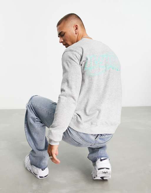 Il Sarto reverse racer logo sweatshirt in grey marl, 2 of 4