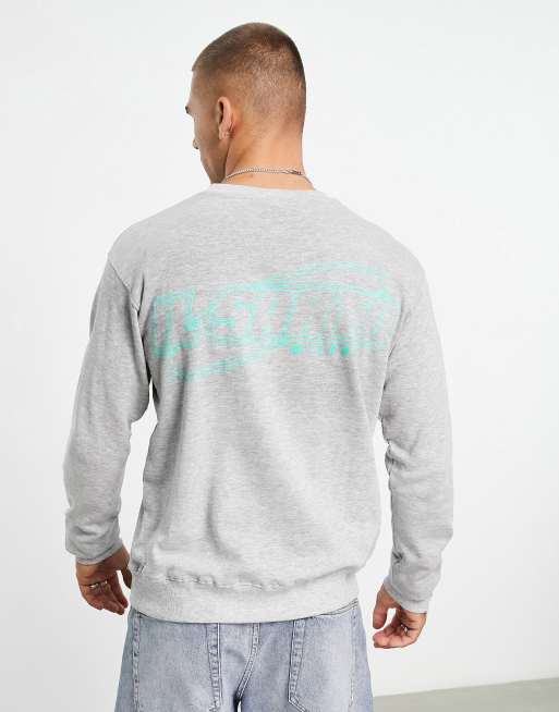 Il Sarto reverse racer logo sweatshirt in grey marl, 4 of 4