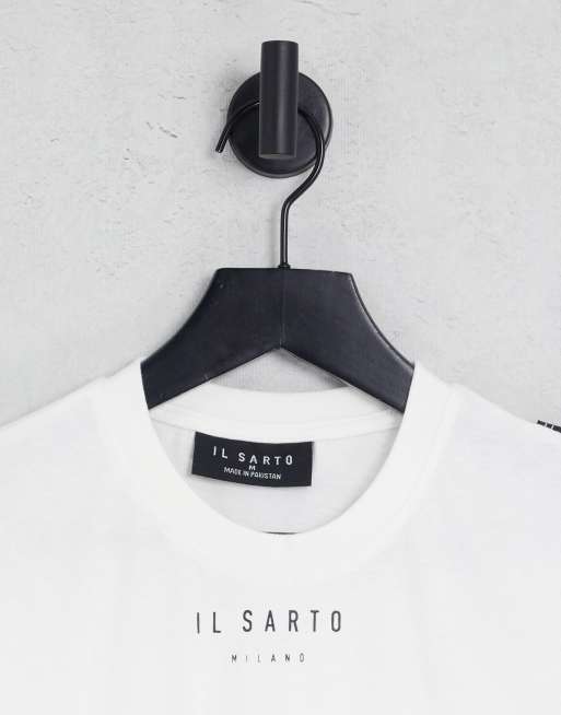 Il Sarto – Schmal geschnittenes T-Shirt in Weiß , 2 von 4
