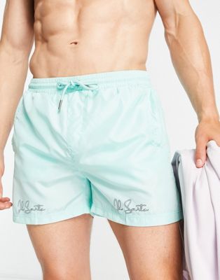 Il Sarto script logo swim shorts in mint