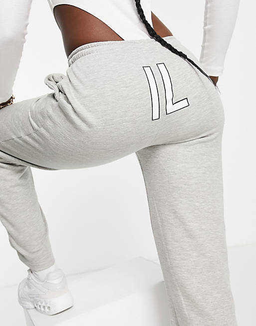 Il Sarto seam detail wide leg joggers in grey