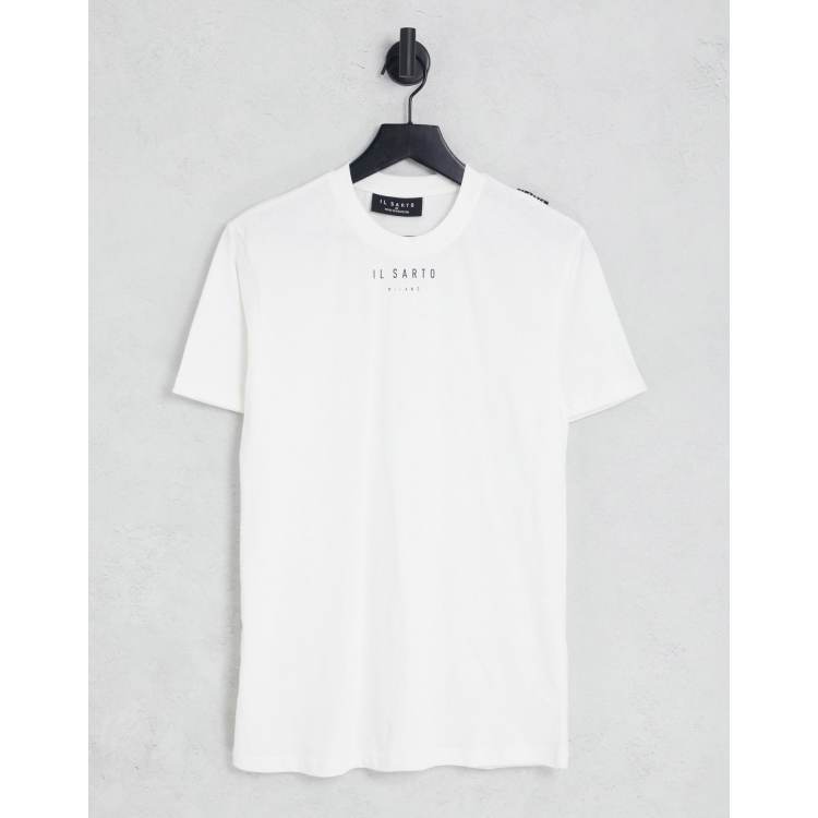 Calvin Klein core lifestyle logo beach crew neck t shirt in white