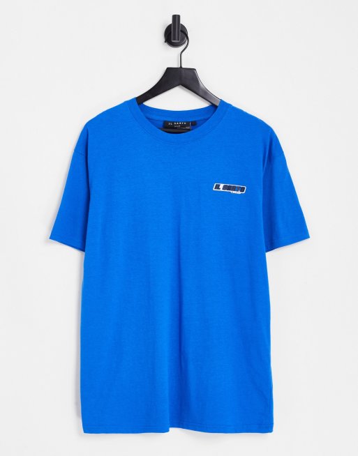 Il Sarto - T-shirt avec logo style course - Bleu de cobalt 