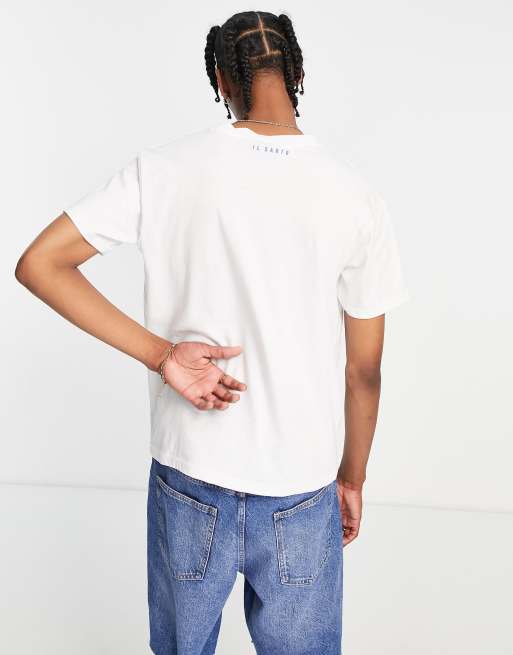 Il Sarto - T-shirt med racerryg og logo i hvid, 3 af 4
