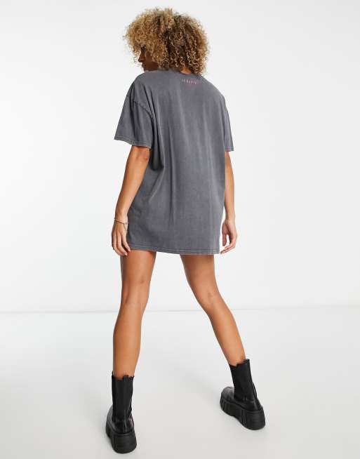 Il Sarto - Vestito camicia oversize lavaggio acido nero con logo, 2 di 4