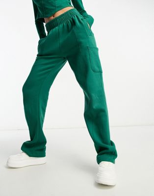 Il Sarto wide leg cargo trousers co-ord in green - ASOS Price Checker