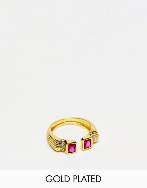 Imag Gang - Talulah - 18 karat guldbelagt ring med vintage-inspireret design i rustfrit stål 