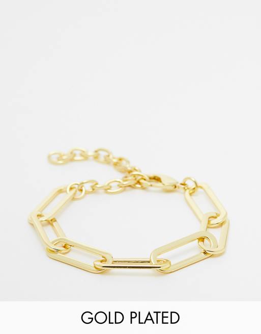Image Gang 18k gold plated chunky paper clip bracelet ASOS