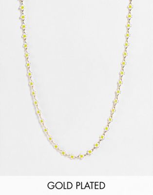 Image Gang 18k gold plated daisy necklace