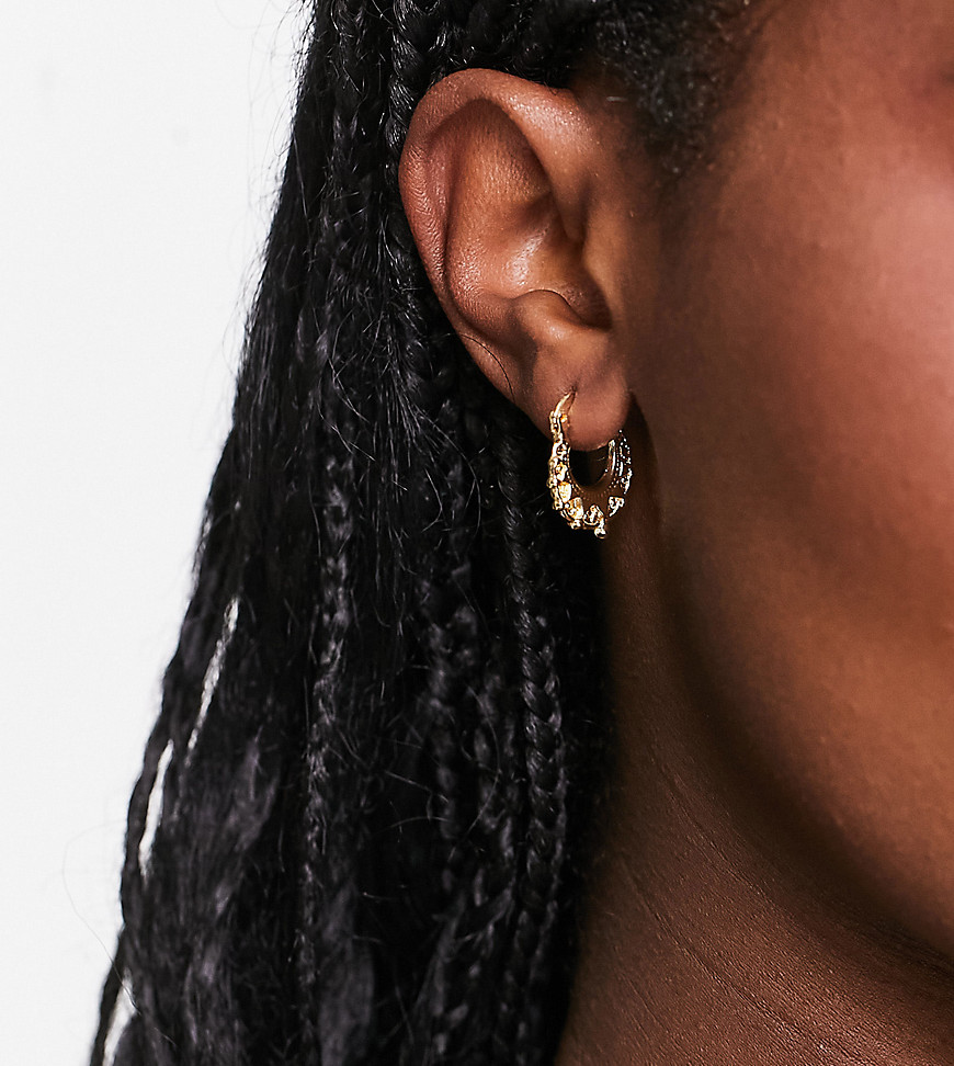 18k gold plated mini creole hoop earrings