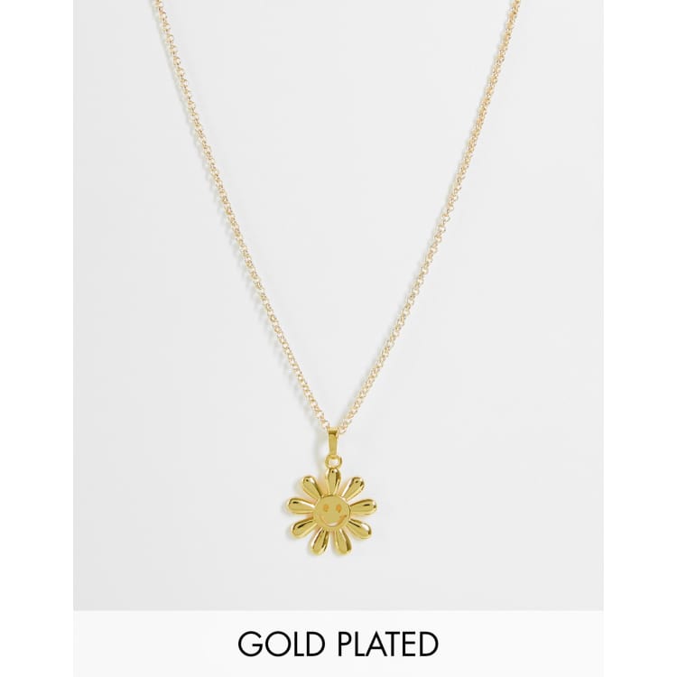 ★daisy★♡14kgf Amazon.com: KECHO 14K Gold Daisy Necklace Gifts for Women Daisy