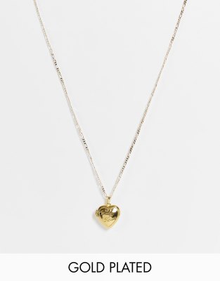 Image Gang Image Gang 18k gold plated wild at heart locket necklace