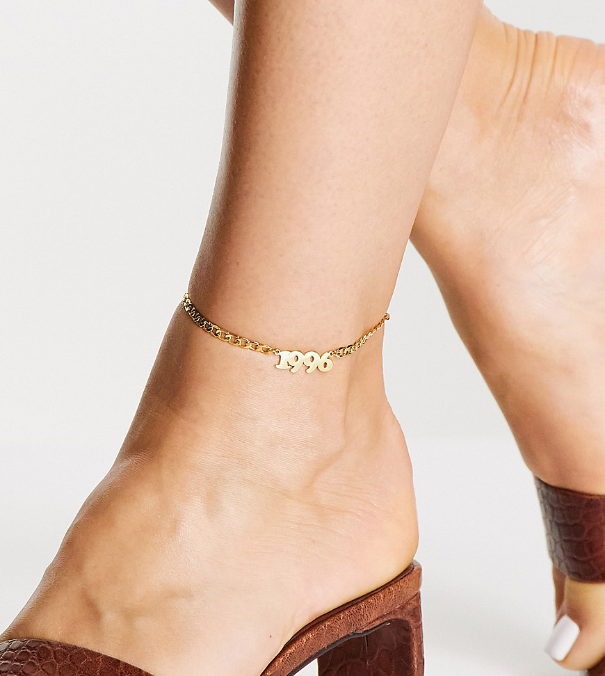 Image Gang 96 date anklet in gold plate
