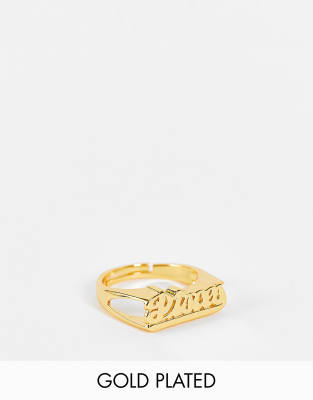 Image Gang Image Gang adjustable Pisces horoscope ring in gold plate