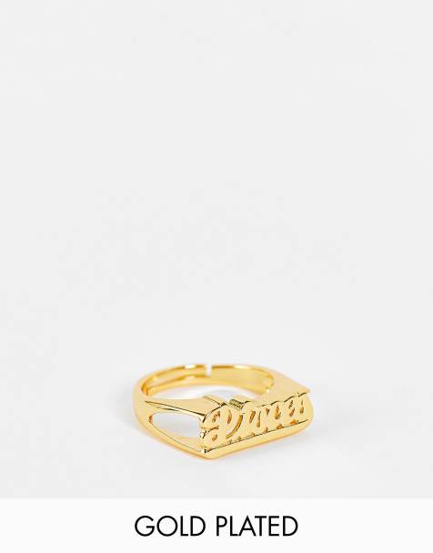 Image Gang adjustable Pisces horoscope ring in gold plate - view 1