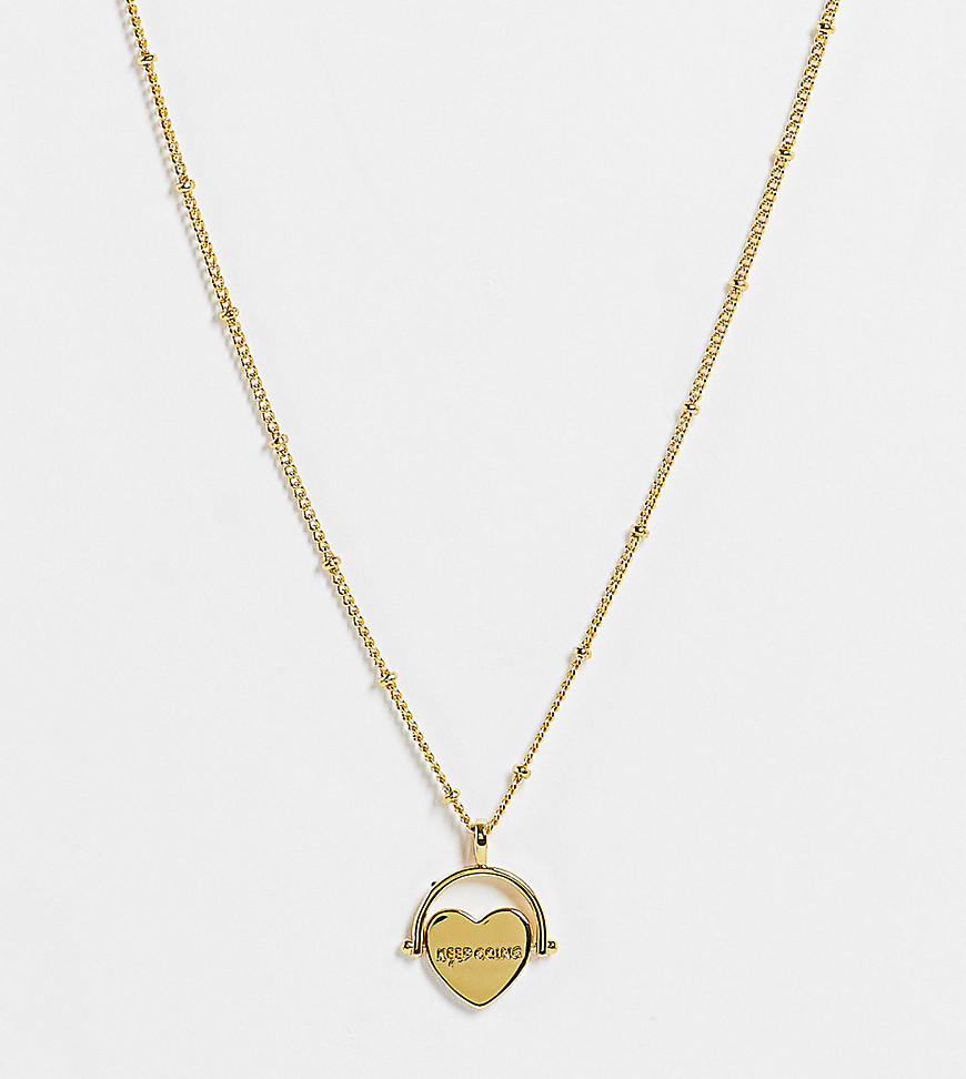 Image Gang affirmation spinner necklace in gold plate