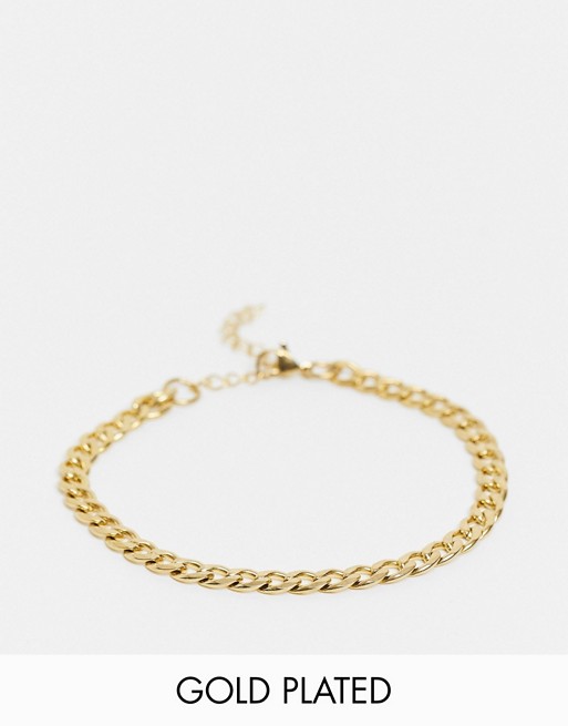 Image Gang 18k gold plated curban curb chain anklet