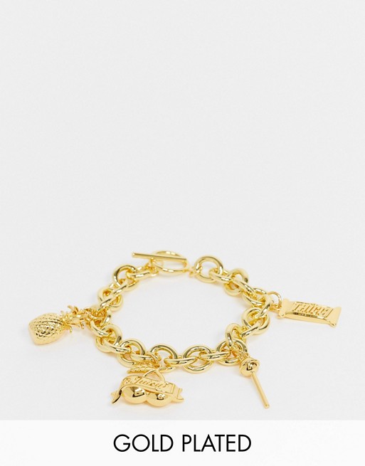 Image Gang chunky charm bracelet in gold plate