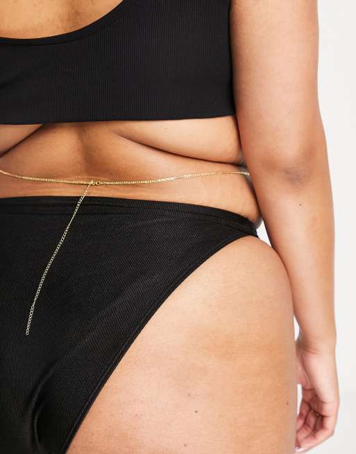 Image Gang Curve – 18-karätig vergoldete Bauchkette im Vintage-Stil, 2 von 4