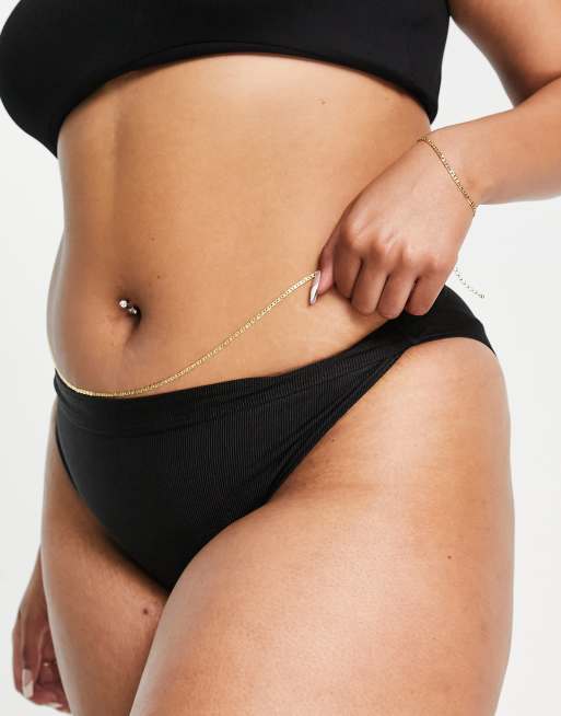Image Gang Curve – 18-karätig vergoldete Bauchkette im Vintage-Stil, 4 von 4