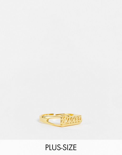 Image Gang Curve adjustable Pisces horoscope ring in gold plate