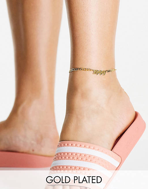 Image Gang 1999 date anklet in gold plate