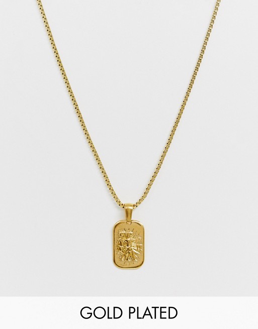 Image Gang gold filled gemini star sign pendant necklace