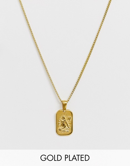 Image Gang gold filled virgo star sign pendant necklace