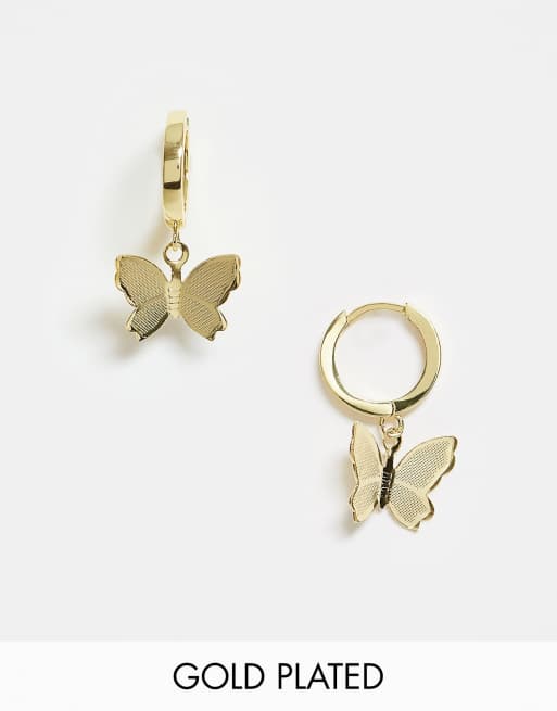 Huggie on sale earrings butterfly