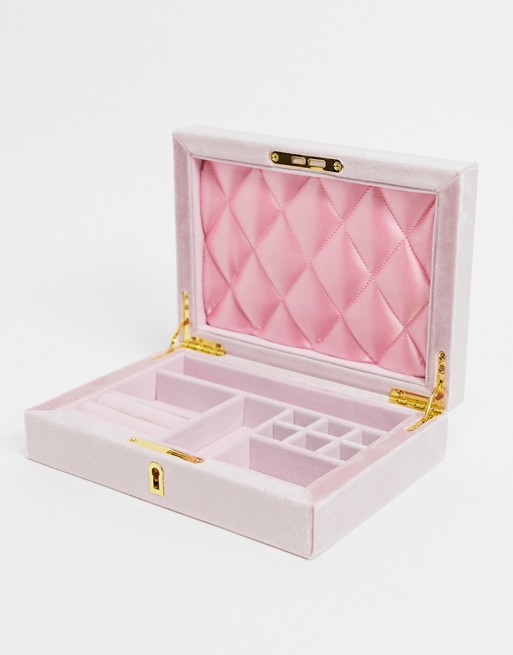 Image Gang jewellery box in pink velvet