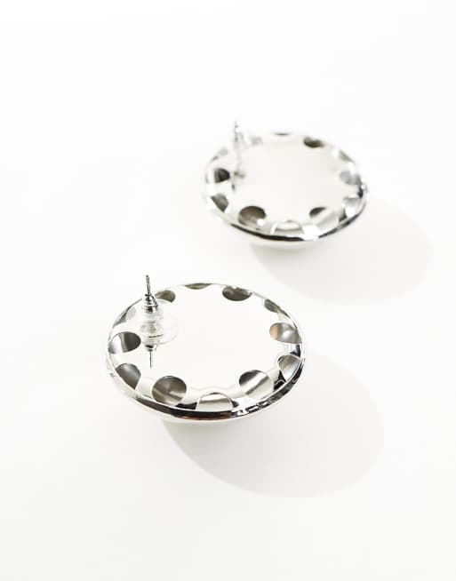Image Gang – Maxi-Ohrstecker in Kugelform in Silber-Optik, 3 von 4