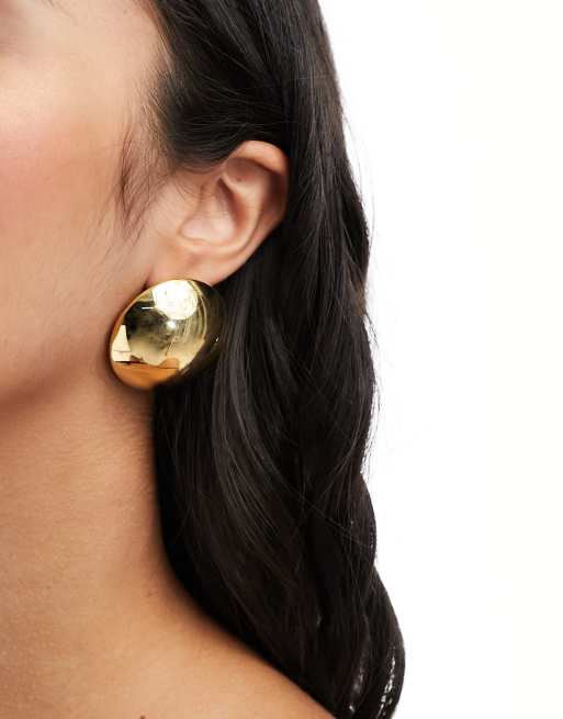 Gold deals sphere earrings