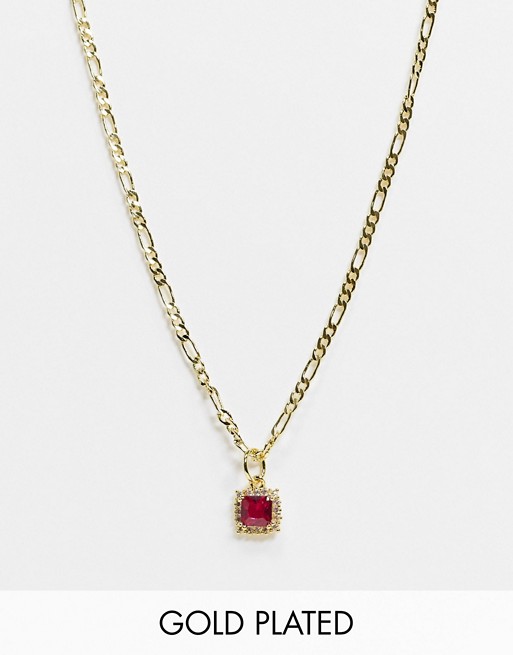 Image Gang necklace in crystal pendant in gold filled