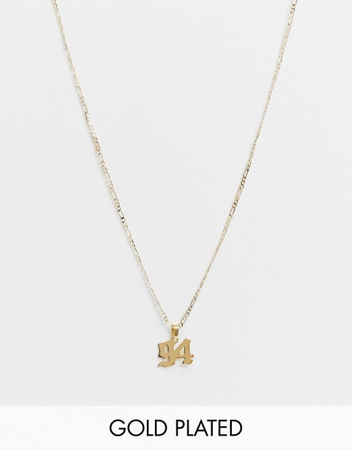 Image Gang necklace in gold filled with year 94 pendant
