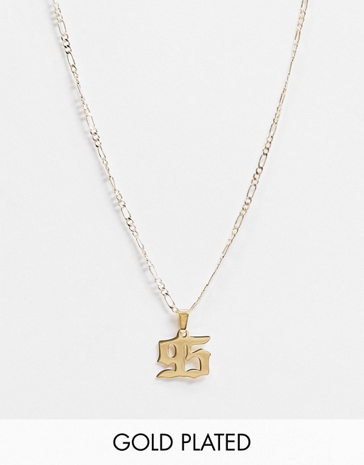 Image Gang necklace in gold filled with year 95 pendant