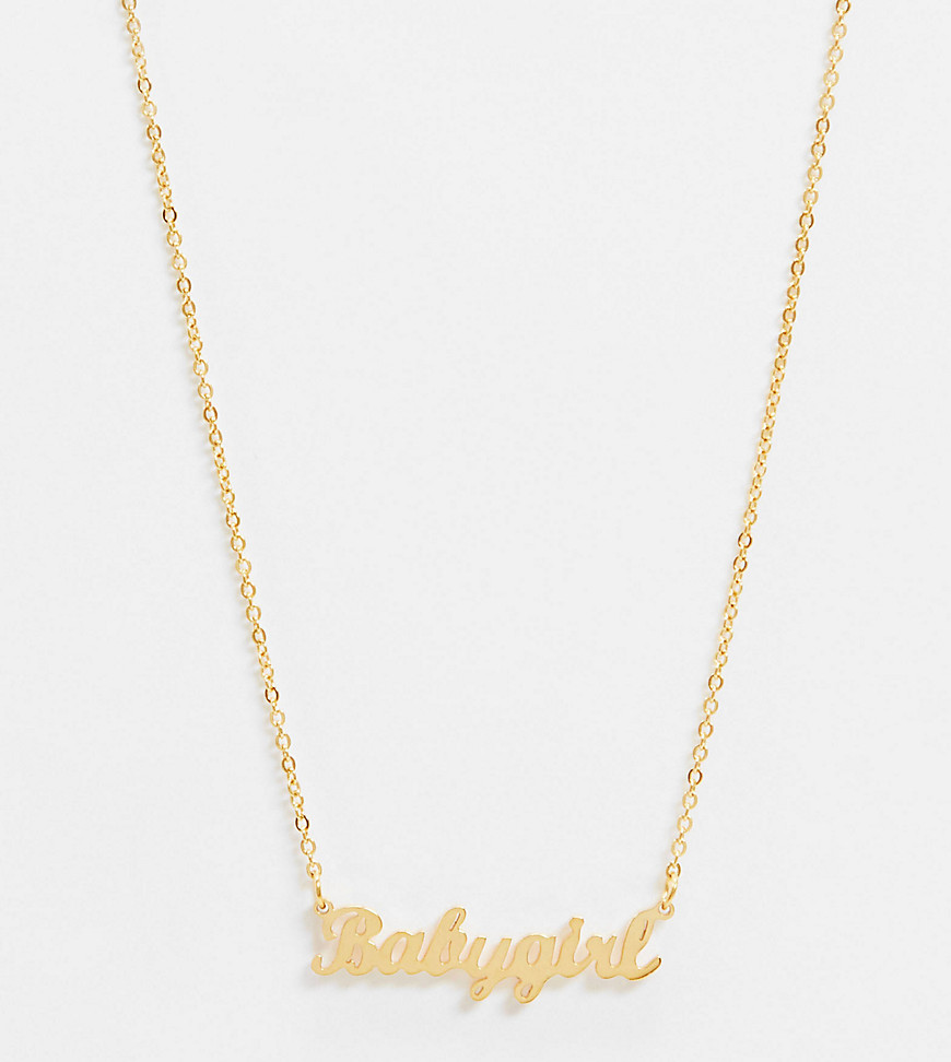 Image Gang slogan necklace 'Babygirl' in 18K gold plate