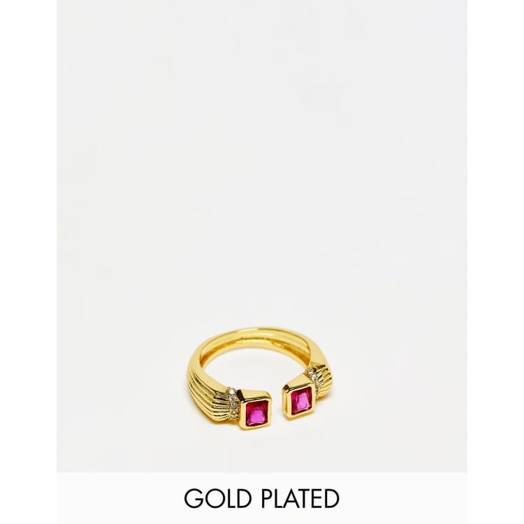 Image Gang Talulah Ring aus Edelstahl mit 18 Karat Vergoldungen und Vintage Design ASOS