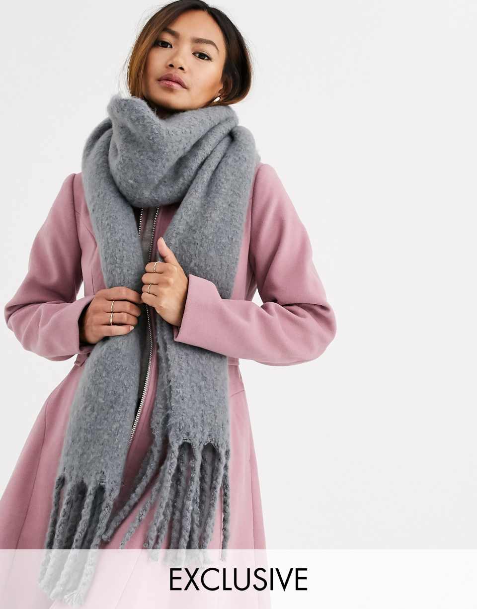 Super soft grey scarf