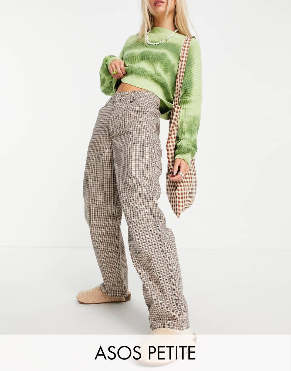 Petite Check Chino Trousers