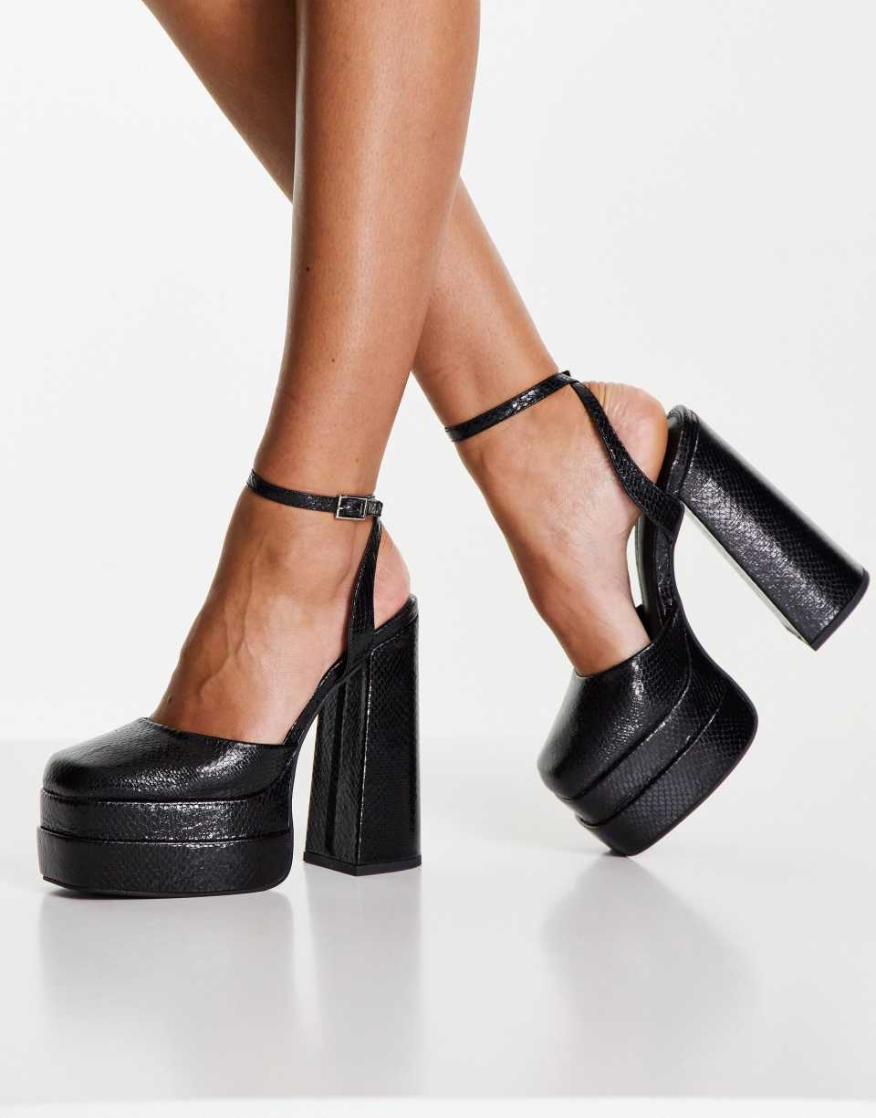 Pluto platform heeled shoes