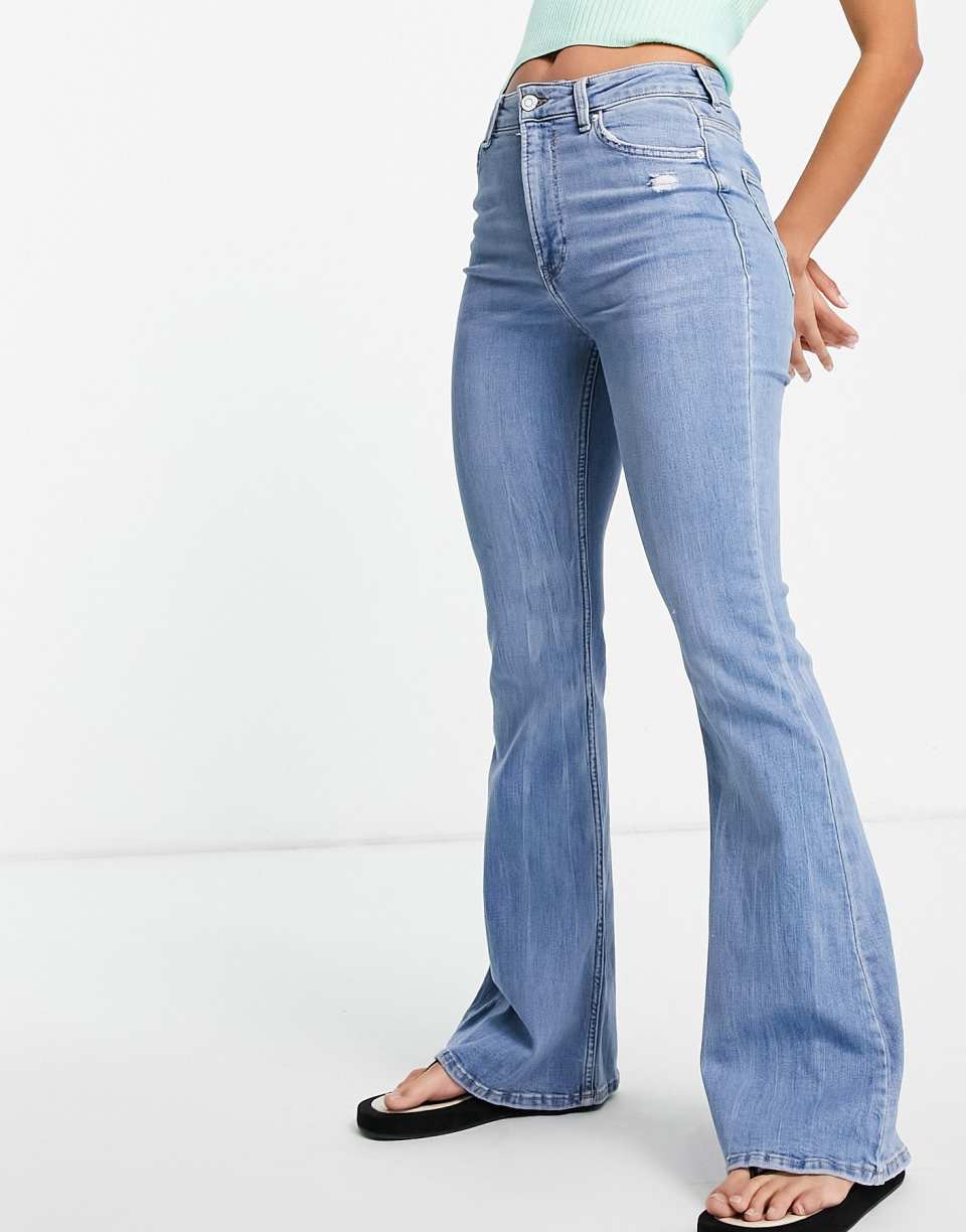Flare jeans washed blue