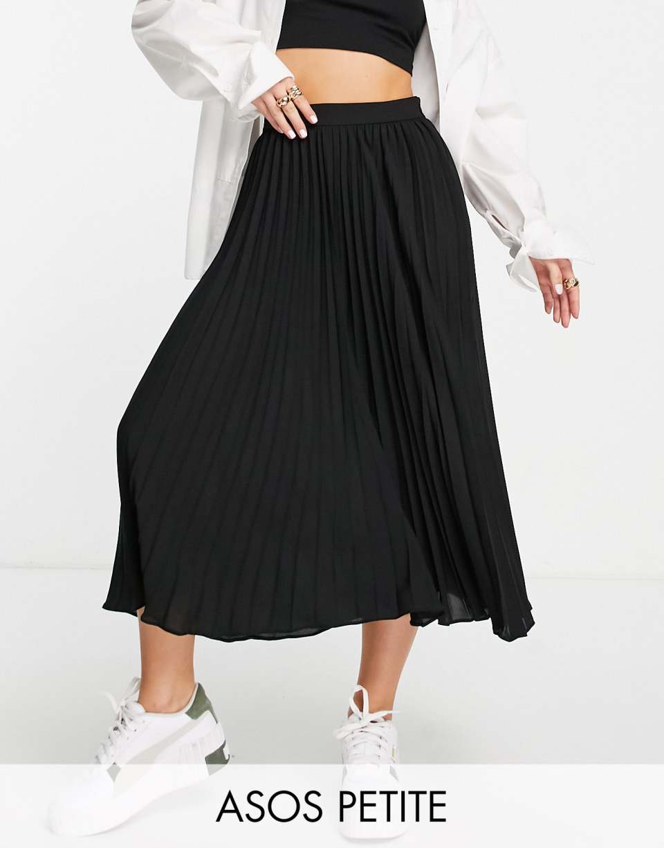 Pleated midi skirt
