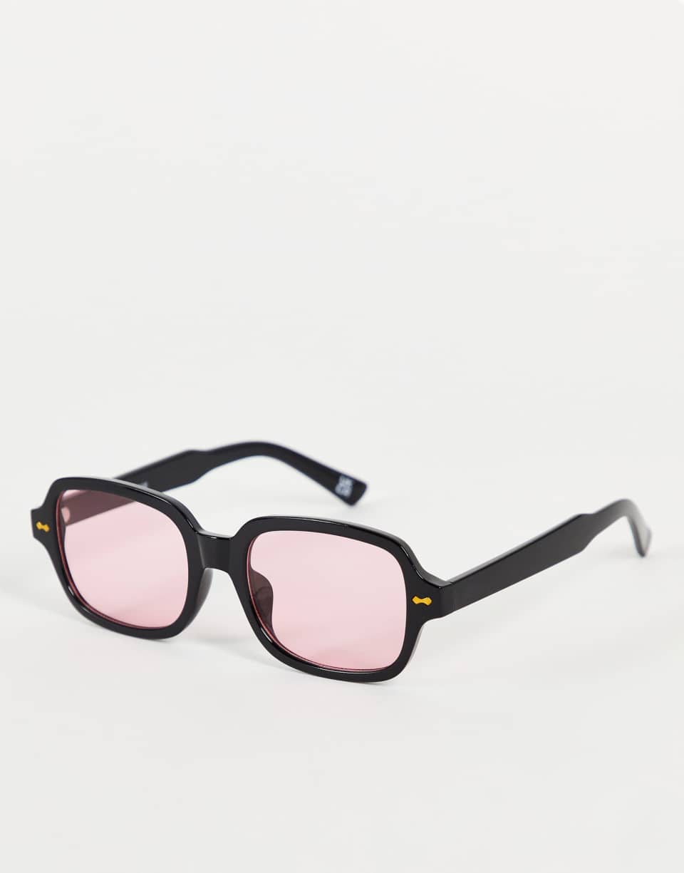 Square Sunglasses with Pink Lens