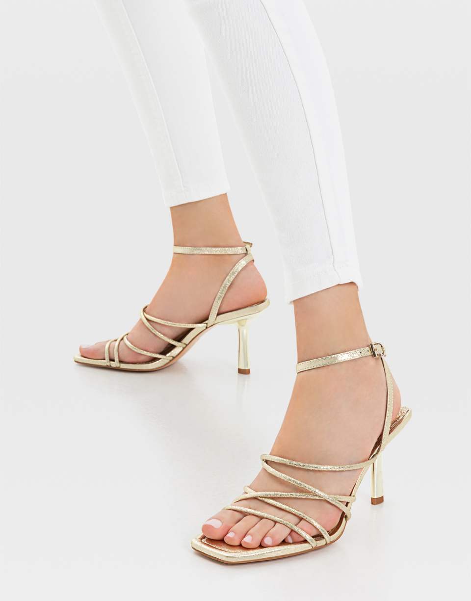 Gold heeled sandals