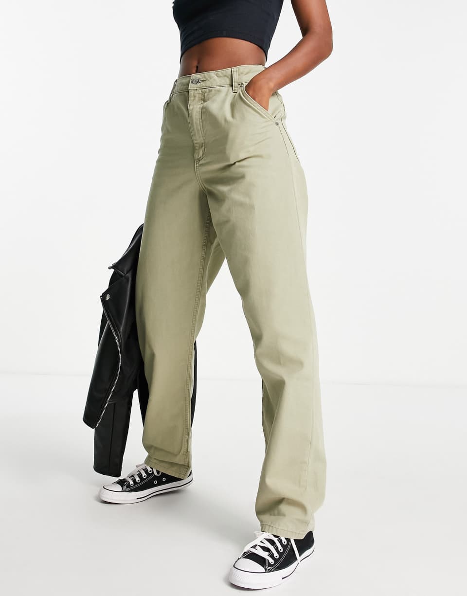 Slouchy straight leg trousers