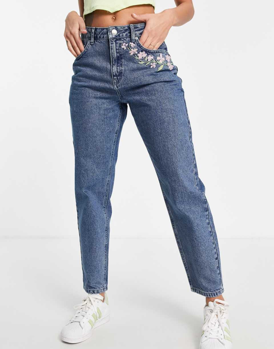 Midwash blue mom jeans