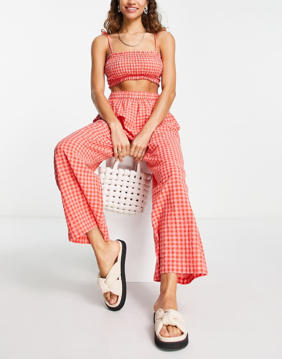 Gingham cami and trousers